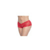 Shorty en dentelle rouge grande taille 